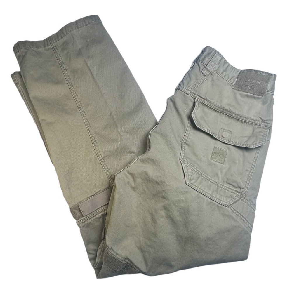 Marithe Francois Girbaud Shuttle Cargo Pants Khaki Tan Mens 36M M+FG Straps VTG